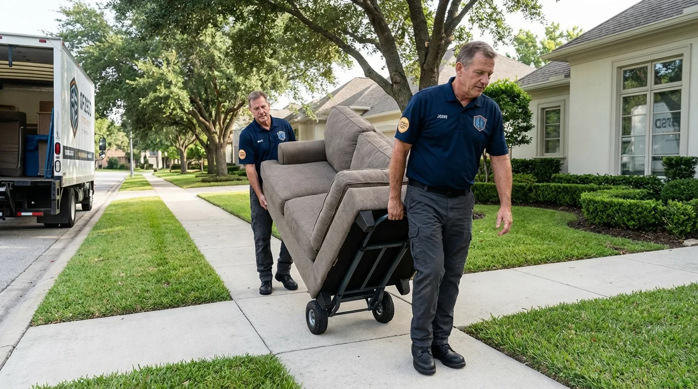 Local residential moving crew loading furniture in Millers Falls, MA